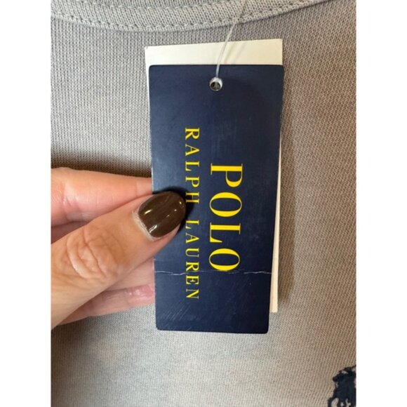 Polo Ralph Lauren Sweatshirt Men Small Grey Cotton Crewneck Pullover NWT Preppy - Picture 8 of 10